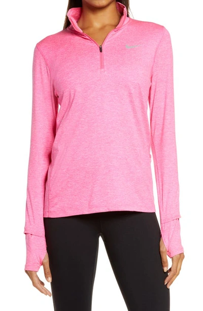 Nike Women's Element Dri-fit Half-zip Running Top In Hyper Pink/ Reflective Silv