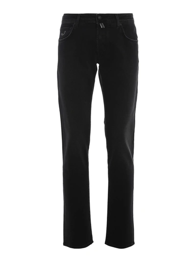Jacob Cohen Style 622 Faded Denim Jeans In Black