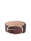 Dolce & Gabbana Oval Buckle Belt In Dark Brown