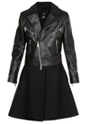 NEIL BARRETT OVERLAID BIKER COAT,11533359