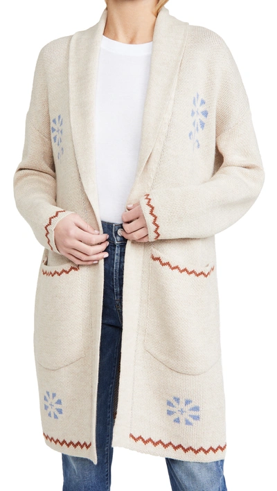 Mother The Patch Pocket Hip Alpaca Cardigan In Cougar Territory