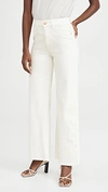 Dl 1961 Hepburn Wide Leg High Rise Jeans In Eggshell