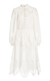 TEMPERLEY LONDON JUDY LACE-INSET BRODERIE ANGLAISE MIDI DRESS,805303