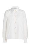 ALESSANDRA RICH SILK BLOUSE WITH CRYSTAL BUTTONS,822165