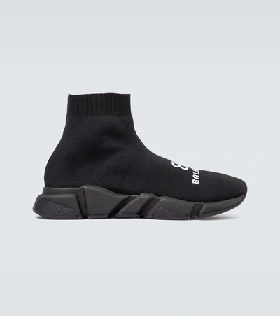 Balenciaga Speed Recycled Sneakers In Black