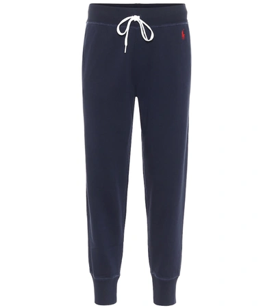 Polo Ralph Lauren Polo Pony Cotton-blend Track Trousers In Navy