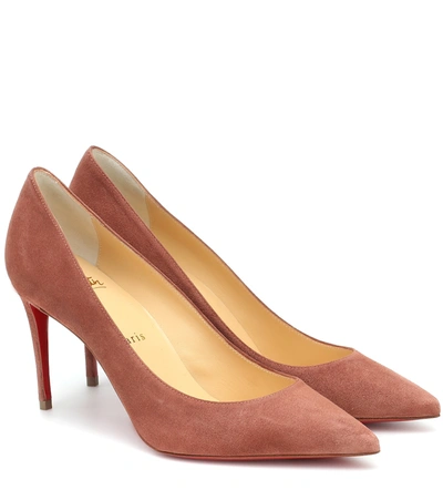 Christian Louboutin Kate 85 Suede Pumps In Brown
