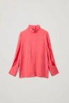Cos Soft Voluminous Sleeve Top In Red