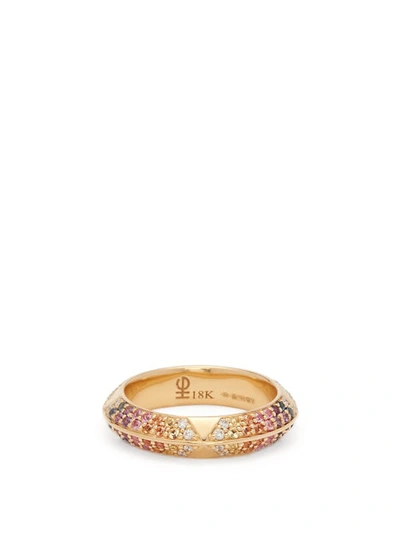Harwell Godfrey Rosa Diamond, Sapphire & 18kt Gold Ring In Multi