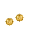 Elizabeth Locke Gold 19k Yellow Gold Fat Bee Medium Cushion Earrings