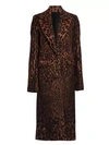 MARINA MOSCONE Leopard-Print Tuxedo Coat