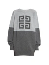 Givenchy Bi-color Intarsia Cashmere Knit Sweater In Grey