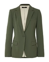 Shop Theory Woman Blazer Military Green Size 2 Triacetate, Polyester