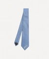 Lanvin Textured Logo Detail Silk Tie In Blue