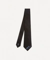 Lanvin Textured Logo Detail Silk Tie In Black
