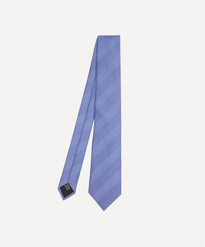 Lanvin Mini Dot Silk Tie In Blue