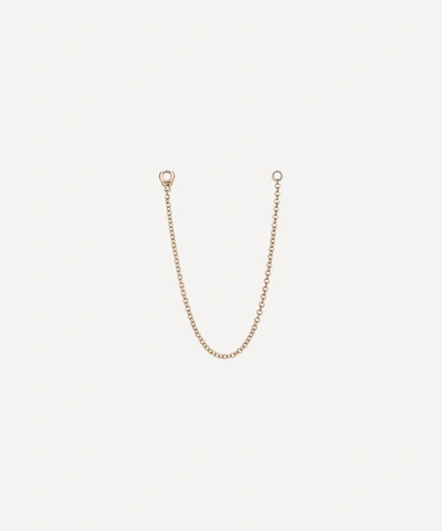 Maria Tash 14ct Long Single Chain Connecting Charm In Rose Gold