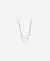Maria Tash Long Double Chain Connecting Charm In White Gold