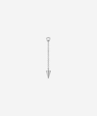 Maria Tash Short Pendulum Charm With Short Spike In White Gold