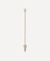 Maria Tash 14ct Long Pendulum Charm With Long Spike In Gold