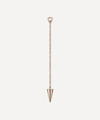 Maria Tash 14ct Long Pendulum Charm With Long Spike In Rose Gold