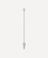 Maria Tash 14ct Long Pendulum Charm With Long Spike In White Gold