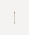 Maria Tash 18ct Short Pear Diamond Pendulum Charm In Gold