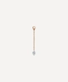 Maria Tash 18ct Short Pear Diamond Pendulum Charm In Rose Gold