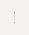 Maria Tash 18ct Short Pear Diamond Pendulum Charm In White Gold