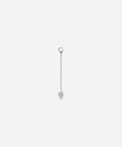 Maria Tash 18ct Short Pear Diamond Pendulum Charm In White Gold