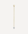 Maria Tash 18ct Long Pear Diamond Pendulum Charm In Gold