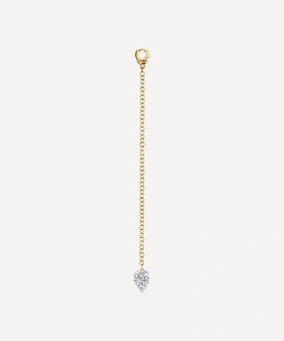 Maria Tash 18ct Long Pear Diamond Pendulum Charm In Gold