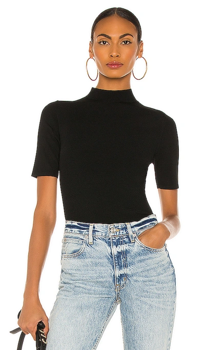 Theory Leenda R Ribbed Merino Wool-blend Turtleneck Sweater In Black