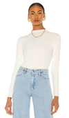 Theory Leenda Long Sleeve Compact Top In White