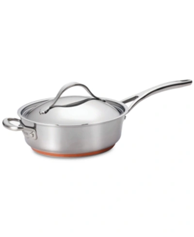 Anolon Nouvelle Copper Stainless Steel 3-qt. Covered Saute Pan