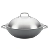 ANOLON ACCOLADE FORGED HARD-ANODIZED PRECISION FORGE 13.5" COVERED WOK