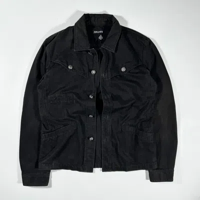 Pre-owned 291295 = Homme Western Trucker Jacket In Black from Grailed