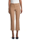 Theory Cropped Tailored Trousers In Camel