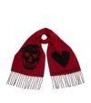 ALEXANDER MCQUEEN ALEXANDER MCQUEEN WOOL-RICH SKULL AND HEART SCARF,15915954