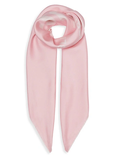 Burberry Branded Inverse Silk Scarf In Pink