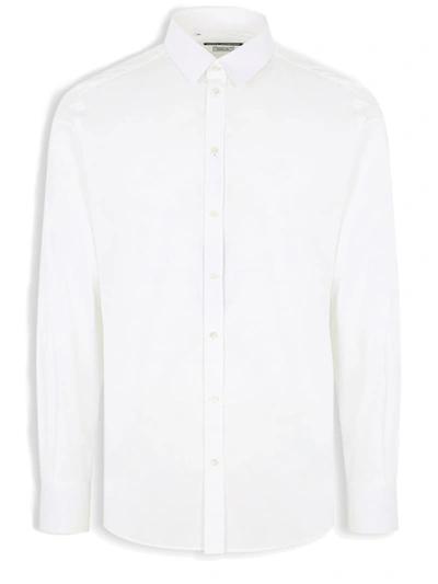 Dolce & Gabbana Essential Mix Cotton Basic Shirt In Optic White