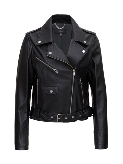 Arma Kylie Leather Biker In Black