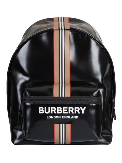 Burberry Men's Leather Rucksack Backpack Travel In Black