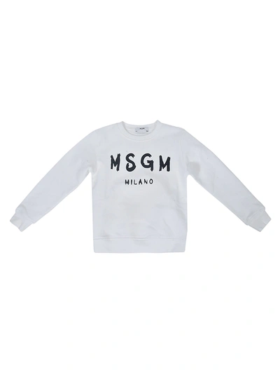 Msgm Kids' Milano Sweatshirt In White