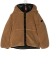 AI RIDERS ON THE STORM FAUX-SHEARLING HOODED JACKET