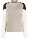 CHINTI & PARKER PANELLED CASHMERE JUMPER