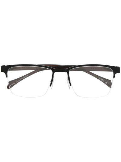 Hugo Boss Horn-rimmed Glasses In Black