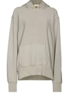Les Tien Womens Dove Relaxed-fit Cotton-jersey Hoody S In Grey