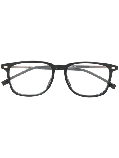 Hugo Boss Tortoiseshell Square Frame Glasses In Brown