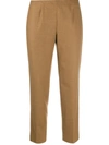 PIAZZA SEMPIONE CROPPED VIRGIN WOOL BLEND TROUSERS